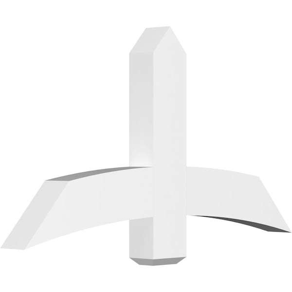 Ekena Millwork Bellingham Architectural Grade PVC Gable Bracket, 48"W x 26"H x 4"D x 6"F, 13/12 Pitch GBP048X26X0406BEL00 - main